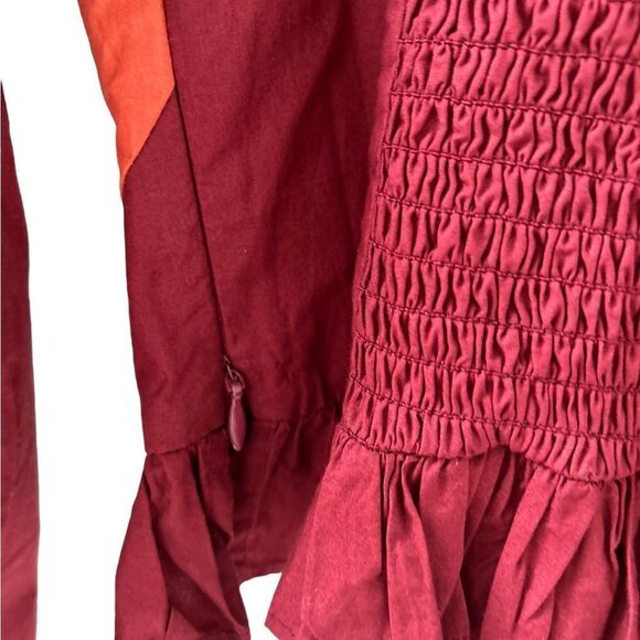 Anthropologie Love the Label Puff Sleeve Smocked Shirt - Picture 4 of 11